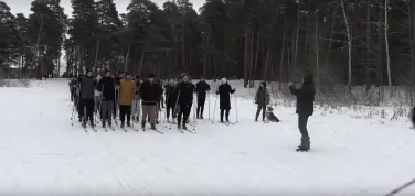 Лыжный пробег, на который вышли кадеты 9 роты НКШ
