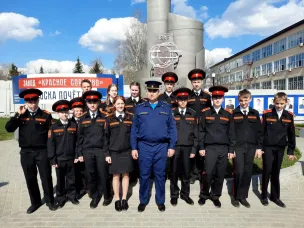 Кадеты 7А класса вместе классным руководителем Воробьёвой Марией Борисовной и воспитателем Матвеевым Эдуардом Юрьевичем посетили Музей истории завода «Красное Сормово»