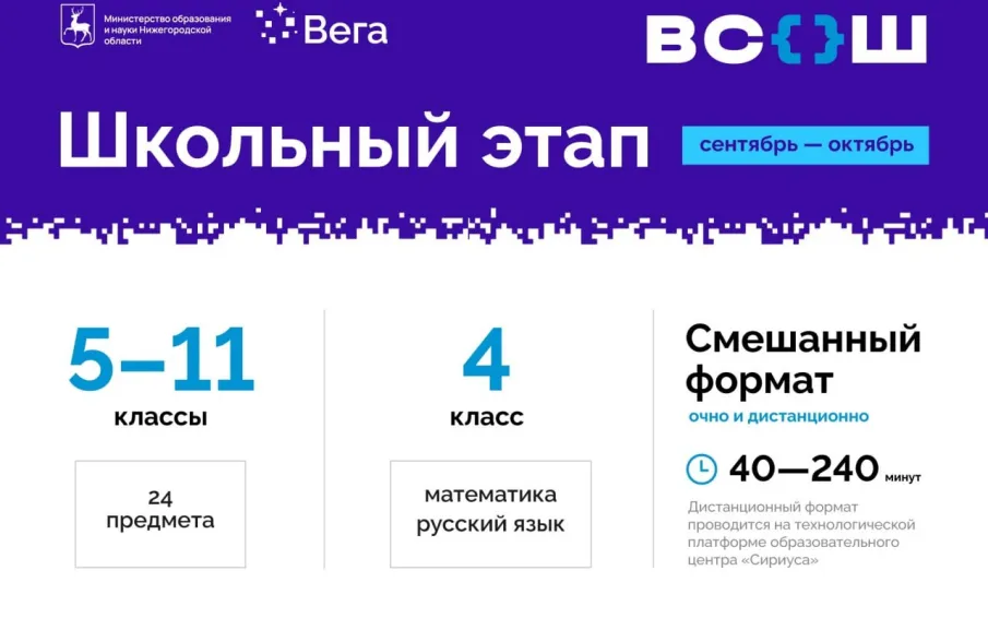 Старт Всероссийской олимпиады школьников